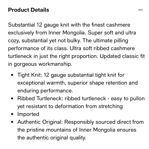 JENNIE LIU - Macy’s pearl gray 100% cashmere turtleneck sweater - Picture 2 of 6